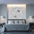 thumbnail image 5 of Large Inspirational Butterfly Wall Art - 4 Panels Grey Canvas Print - Faith Love Dreams Believe Calligraphy Canvas Wall Decor - Motivational Posters for Home Office Decor (B01, 16x16inch), 5 of 6