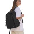 thumbnail image 3 of BadPiggies Nylon Backpack for Women Men, 20L Wear-Resistant Backpacks Casual Lightweight School Travel Daypack (Black), 3 of 9