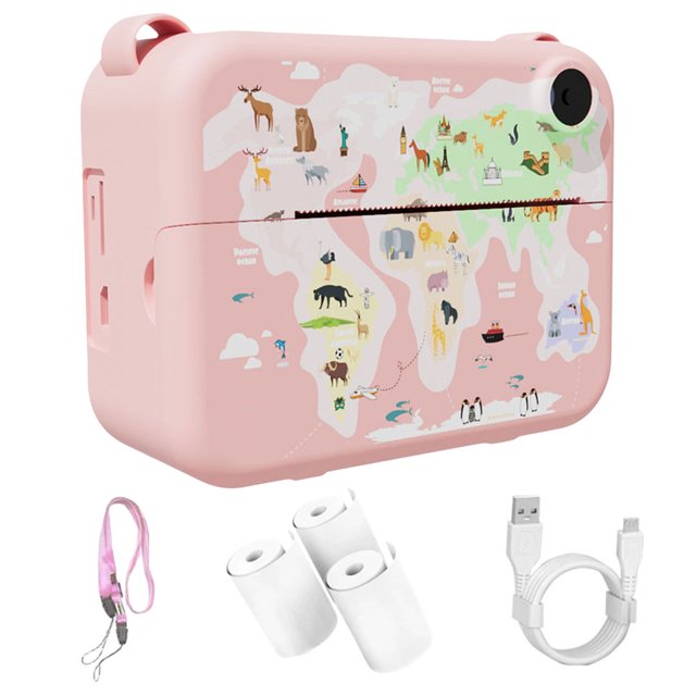 Cámara Digital Likrtyny para Fotografía Impresión Instantánea Rosa