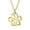 Gold-A, variant on Womens Script Initial F Dog Cat Paw Print Pendant Necklace Gold Plated Silver
