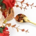 thumbnail image 3 of 7.4" Elegant Leaf-Design Gold Coffee & Tea Spoons - Long Handle Stainless Steel, 3 of 6