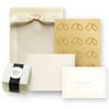 Ivory Vellum Overlay Wedding Invitation and Favor Box Kit
