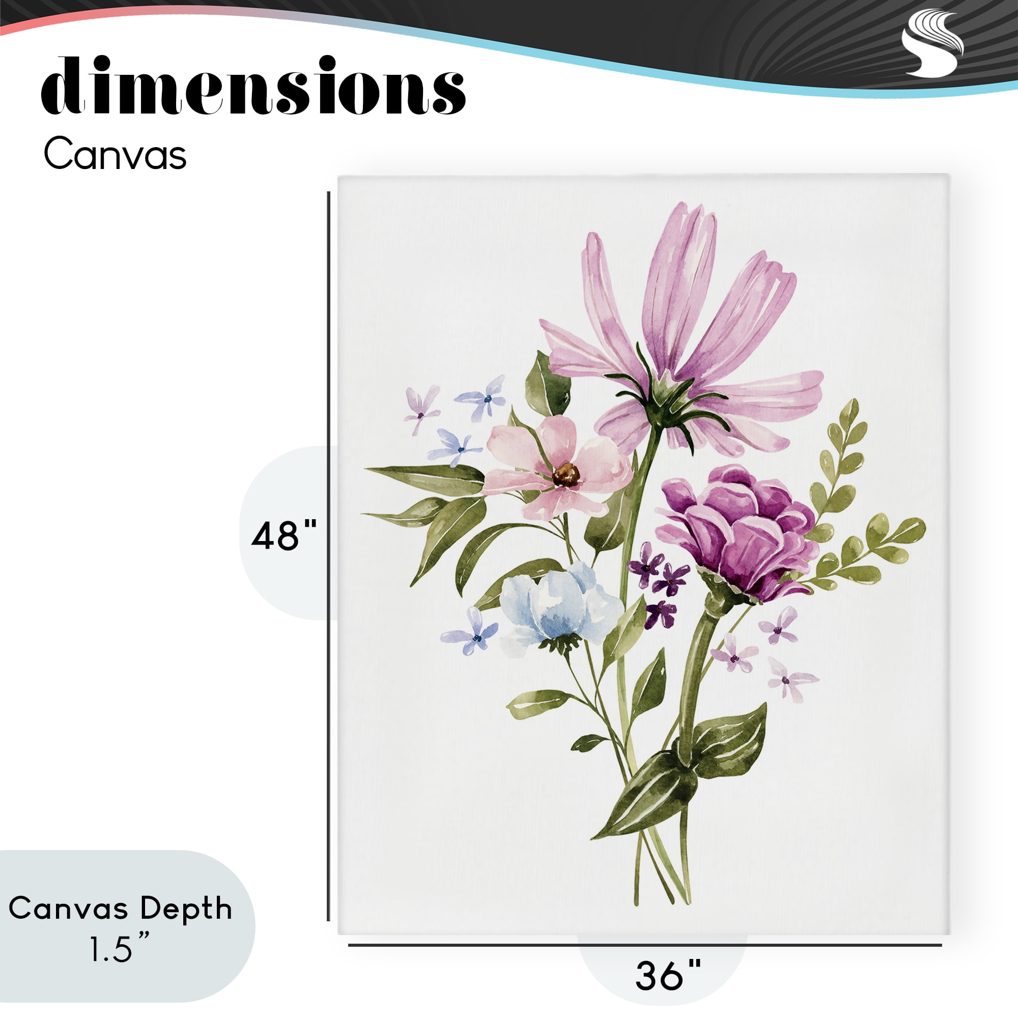 Stupell Industries Wildflower Fields Floral Bundle Canvas Wall Art, design by Bethany Sandoval