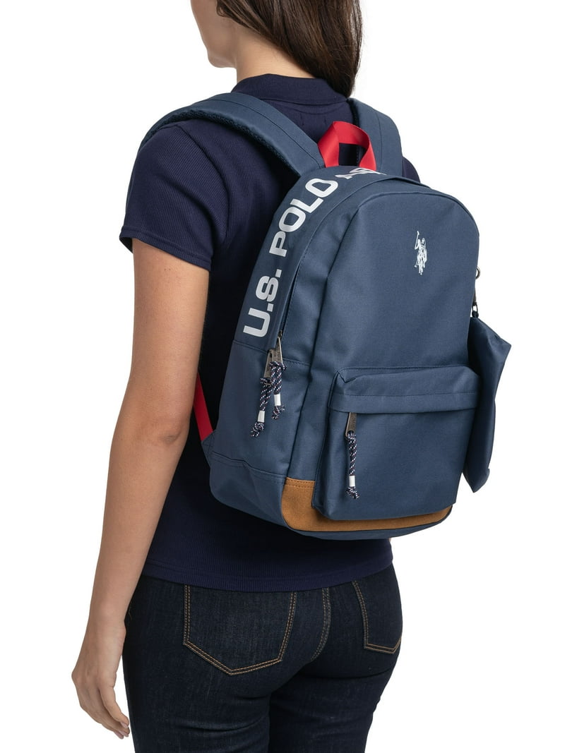 U.S. POLO ASSN. パーフォレーションリュック Shop US POLO ASSN. Solid 18-inch Backpack with Adjustable
