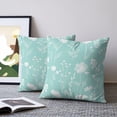 thumbnail image 2 of Pillow Covers 20x20 Set of 2, Teal Wildflowers Throw Pillow Covers Decorative Couch Cushion Cover, Farmhouse Floral Botanical Leaves Microfiber Soft Square Pillowcases for Bedroom Living Room Sofa, 2 of 9