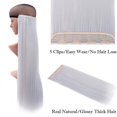thumbnail image 4 of SEGO Clip in Hair Extensions as Human Real Straight Long Silky Hairpieces for Woman Black Blonde Pink Purple, 4 of 7