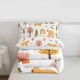 thumbnail image 5 of Erosebridal Brown Capybara Twin Comforter Sets,Cute Rodent Animals Bohemian Rainbow Bedding Set For Kids Teens Reversible 2pcs, 5 of 7