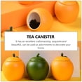 thumbnail image 3 of MasteelfCA 1Pc Ceramic Tea Can Adorable Kumquat Tea Storage Box Portable Tea Container, 3 of 8