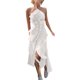 thumbnail image 3 of TaTaai Women's Chiffon V-Neck Spaghetti Strap Midi Dress Ruffle Pleated Design Flowy Long Dress Slim Fit Casual Dress for Daily Vacation Gift, 3 of 7