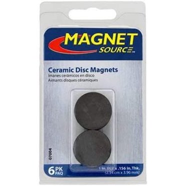 Apex Magnets 1/2 X 3/16 Inch Ceramic Disc Magnet - Ferrite, Grade C-11 (Single)
