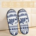 thumbnail image 2 of Balery Sea Underwater Turtles Pantuflas de Casa de Felpa Silenciosas con Diseño Estampado, Zapatillas Cómodas Antideslizantes de Algodón para Interior-Large, 2 of 8