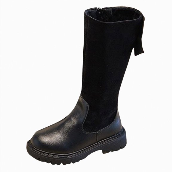 Ramiter Cowgirl Boots Girls Boots Kids Ankle Boots With Zipper Dress Boot Low Heels Booties for Toddler Little Kids(Black,3.5)