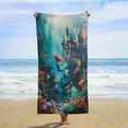 thumbnail image 3 of Mermaid Glitter Fish Scale Girls Beach Towel – with A Unique Design, Extra Large,XL (32”x 63”) for Kids & Adults, 3 of 7