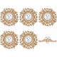 thumbnail image 1 of 6 botones de perla con forma de flor dorada, botones de imitación de perla, adornos de aleación, botones decorativos, botones de flores para coser., 1 of 9