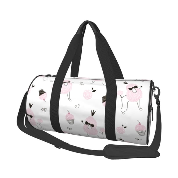 Easygdp Cute Poodle Dog Bolsa de Viaje, Bolsa de Mano, Bolsa de Gimnasio, Bolsa de Equipaje para Viaje