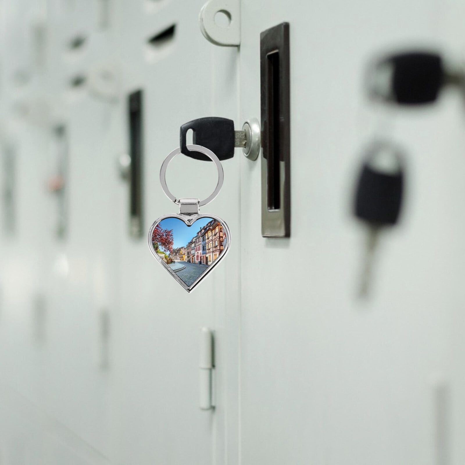 Keychain Heart Blank Transfer Pendant Heat Key Sublimation Keyring Chain Diy Shaped Pendant Ring Keychain Rings Board