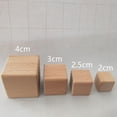 thumbnail image 6 of 10Pcs Natural Wood Blocks Square Crafts Wooden Shapes Unfinished Wooden 3.5CM, 6 of 6