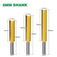thumbnail image 4 of 8mm Shank Carbide Extra Long Straight Router Bit Woodworking Cutter 3 Sizes, 4 of 8