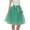 Green, variant on Tulle Skirts for Women Elastic Waist Lace Up Bow Knee Length Layered Mesh Flowy A Line Tutu Skirts Puffy Skirt Fairy Skirt