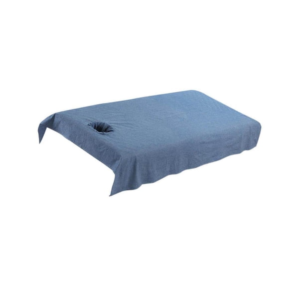 facefd Reusable Washable Cotton Acupuncture Massage Table Bed Pad Cover Dark Blue