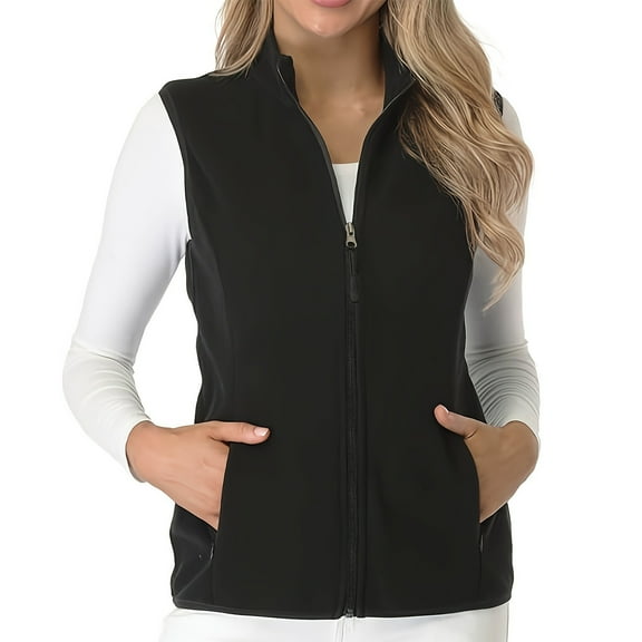 snilers Womens Fleece Vest Plus Size Zip Jackets Lightweight Warm Soft Coats Sleeveless Casual Outerwear with Pockets