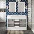 thumbnail image 6 of Eviva Lugano 48" White Modern Double Sink Bathroom Vanity w/ White Integrated Top, 6 of 7