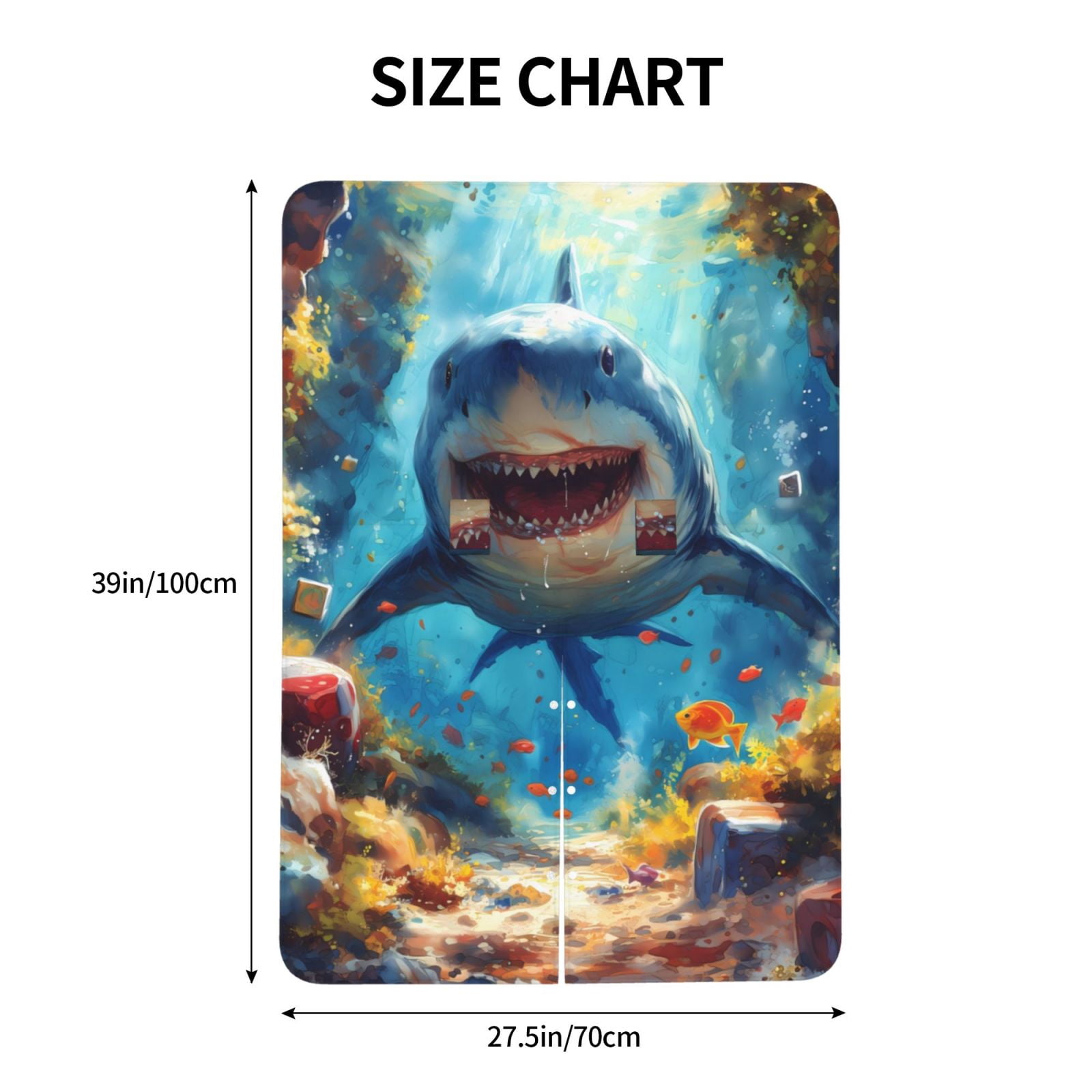 Naloa Colorful Underwater Shark Baby Car Seat Cover, Breathable Baby Carrier Cover, Multiuse Baby Carrier Cover & Nursing Breastfeeding Cover