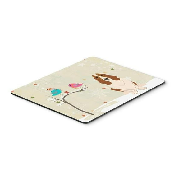 Christmas Presents Between Friends Basset Hound Mouse Pad, Hot Pad or Trivet