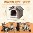 thumbnail image 2 of TELOLY Cat Tents for Indoor Cats,House Outdoor Cat House,12.99"*11.81"*12.6" Fluffy Support Dog Tent,Gray,S, 2 of 7
