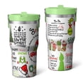 thumbnail image 4 of 20oz Stainless Steel Tumbler with Lid and Straw,Spill Proof Travel Cup Double Wall Vacuum Insulated Coffee Mug with Top Handle, 4 of 8