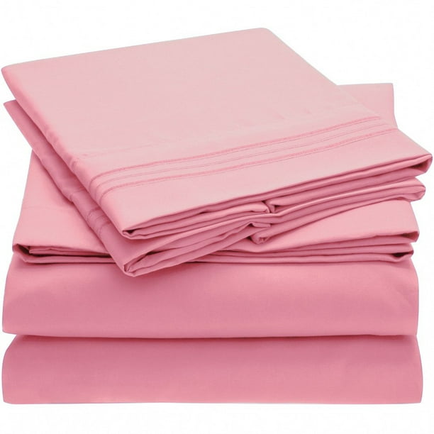 Mellanni Bed Sheet Set Brushed Microfiber 1800 Bedding Wrinkle, Fade