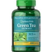 (2 pack) (2 Pack) Puritan's Pride Green Tea Standardized Extract 315 mg-200 Capsules