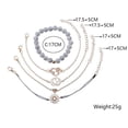 thumbnail image 3 of SEXY SPARKLES Stackable Bracelets Multilayer Boho Bracelet Sets Beads Metal Chain Rope Adjustable Bracelets for Women Elastic Rope Charm Bangle Bracelet Best Women Teen Gift, 3 of 4
