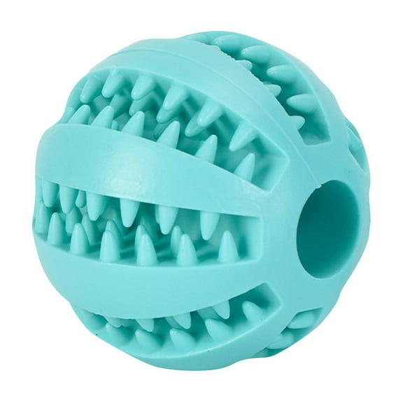 YGUO Interactive Toy,Jolly Ball,Dog Teeth Cleaning Toys,Spiky Watermelon Ball,Teddy Dog Stress Relief Rubber Toy,Pet Tooth Cleaning Ball,Sky Blue,2"