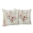 thumbnail image 3 of Ambesonne Minimal Flowers Throw Pillow Cover Pack of 2, Wildflowers Meadow, 2 Pcs-26"x16", Blush Ivory Sage Green, 3 of 5