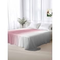 thumbnail image 5 of Pink Grey White California King Size Flat Sheet, Wrinkleproof & Fadeproof Cooling Flat Bed Sheet Only, Farmhouse Ombre Color Modern Simple Breathable Soft Bedding Top Sheets 108 x 98 Inches, 5 of 8