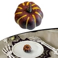 thumbnail image 2 of Artificial Pumpkin plastic Lifelike Pumpkins DIY Craft Halloween Fall Harvest Thanksgiving Table Centerpiece Decoration, 4pcs, 2 of 5