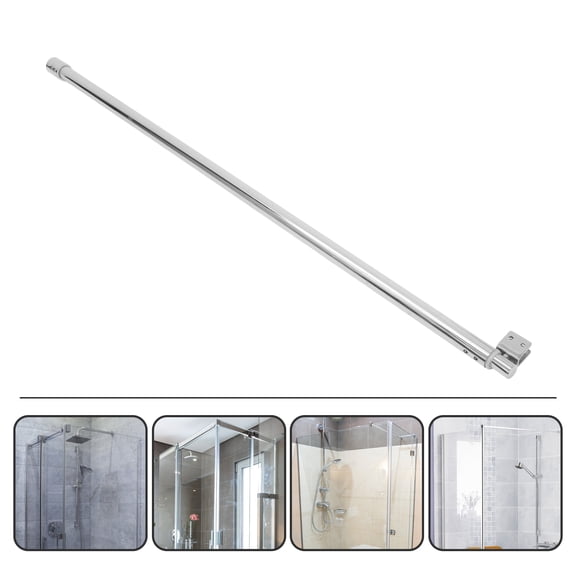 VERDANVERSE Shower Glass Rail 304 Stainless Steel 1 Set 47.2x2.2x1in