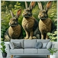 thumbnail image 4 of Nawypu Vintage Easter Bunnies Cave Rabbits Plant Grass Landscaped Tapestry Decorations for Dorm Painting, 4 of 6