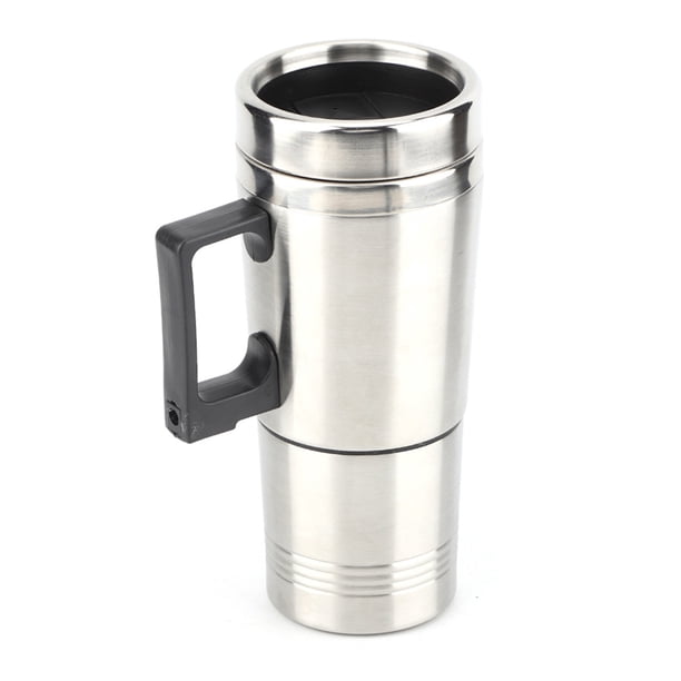 HERVIDOR ELECTRICO DE AUTOMÓVIL, 12V 350ML+150 ml de Taza de Calefacción, Taza de Calentador, Té de Buen Aspecto Duradero Para El Café Con CalefaccioN de Automóvil