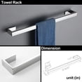 thumbnail image 2 of BAGNOLUX Bathroom Hardware Set, Bath Towel Holder Set SUS304 Stainless Steel, Towel Rack for Wall Mounted, Chrome Bathroom Accessories Set Fixture Heavy Duty, Polished Chrome, 2 of 7