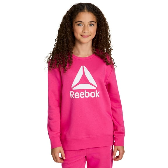 Reebok Girl's Game Day Fleece Crewneck, Sizes 4-18