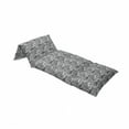 thumbnail image 4 of Zebra Print Floor Pillow Lounger Cover, Striped Zebra Animal Print Nature Wildlife Inspired Simplistic Illustration, Nap Mat Printed Fabric Case for 5 Pillows, 88" x 27", Black White, by Ambesonne, 4 of 5