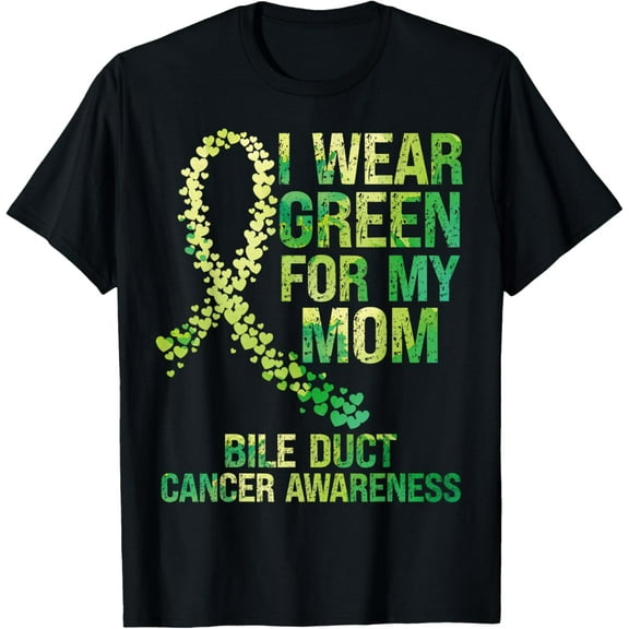 Exquisite and comfortable-I Wear Green For My Mom Bile Duct Cancer Awareness Women T-Shirt
