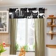 thumbnail image 4 of Black Cats Houses Curtain Valances Farmhouse Design Window Treatment Decor Blackout Rod Pocket for Windows Living Room Kitchen 54" x 18", 4 of 5