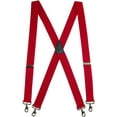 thumbnail image 1 of CTM®  Elastic Solid Color X-Back Suspender with Swivel Hook Ends (Men's Big &, 1 of 2