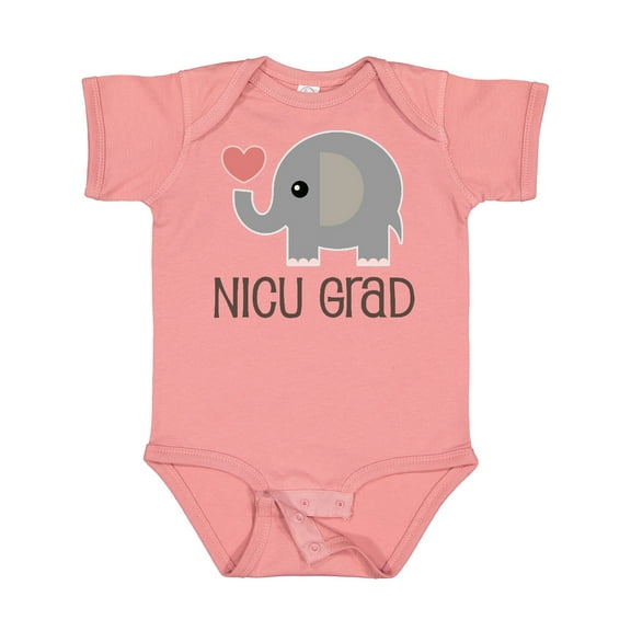Inktastic Nicu Graduate Baby Elephant Boys or Girls Baby Bodysuit