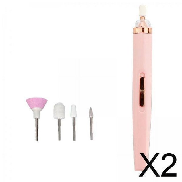 Taladro de uñas,Taladro de uñas eléctrico inalámbrico 5 puntas de uñas,Taladro de uñas eléctrico compacto portátil,Lima de uñas para uñas de los pies recargable por USB,Mini