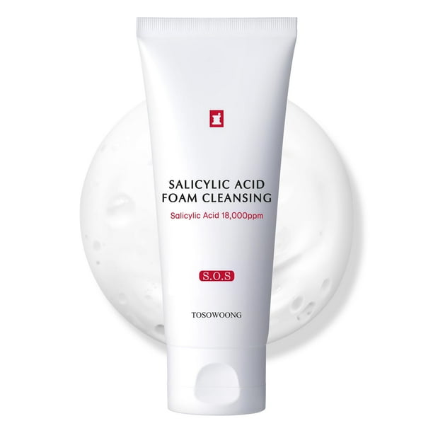 Limpiador en espuma con ácido salicílico TOSOWOONG, 100 ml, para piel grasa