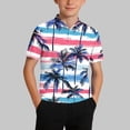 thumbnail image 3 of Boys Collared Shirt Icecream Graphic Short Sleeve Button Neck Top Kids Daily Summer Playwear Casual Vacation Outfit for Teen, 3 of 8